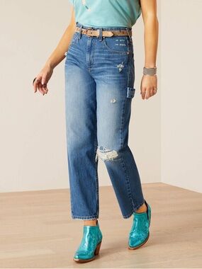 Ariat Ultra High Rise Tomboy Carpenter Straight Jeans